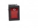 Switch rocker snap-in on/off rectangular red DPST 4A/250V IP40